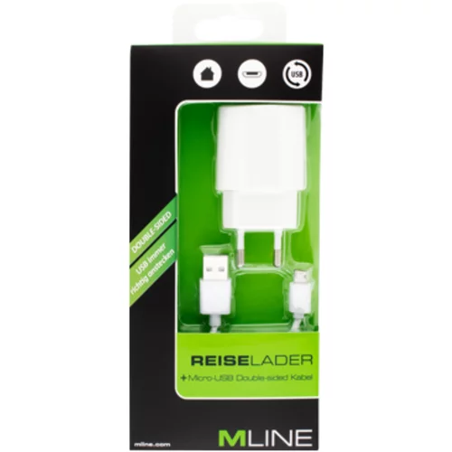 M-LINE Mline Reiselader Micro USB weiss