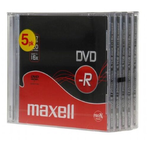 Maxell dvd-r 4,7GB 16X 5kos, 10mm škatlice Cene