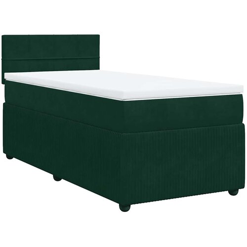 Box spring krevet s madracem tamnozeleni 90x200 cm bar&amp;scaron;unasti Slike