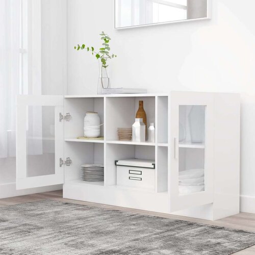 VidaXL Vitrina bijela 120 x 30 5 x 70 cm od iverice Slike