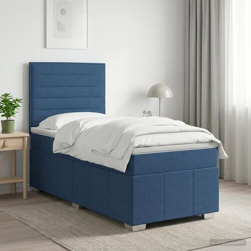  Boxspring krevet s madracem Plava 100 x 200 cm Tkanina Cijene