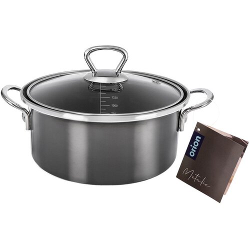Orion Emajlirana kastrola s poklopcem 2,5 l Metalic &amp;ndash; Slike