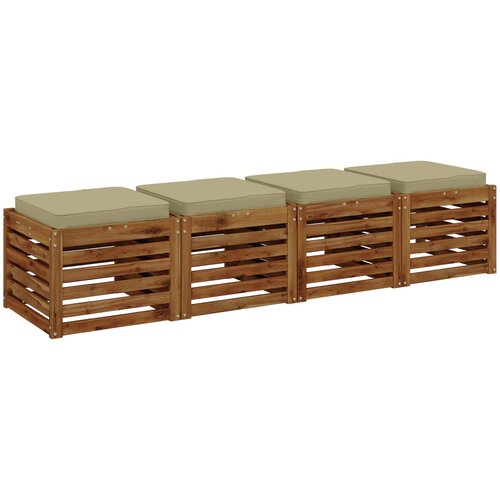  Jastučići za sjedalo od 4 dijela VUGHT 4 pcs 100% poliester Slike