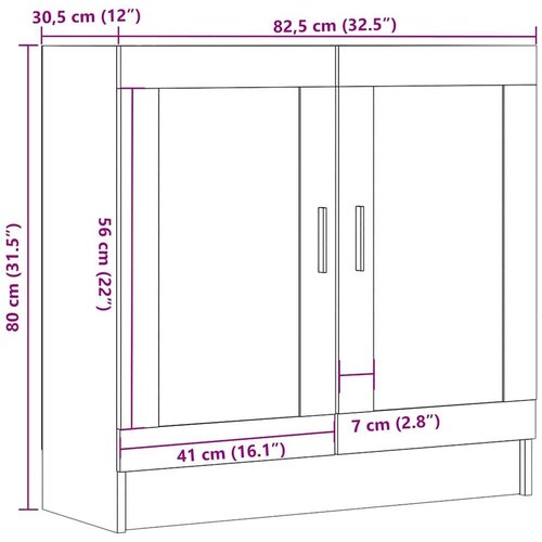 vidaXL Ormarić za knjige staro drvo 82,5x30,5x80 cm konstruirano drvo Cijene