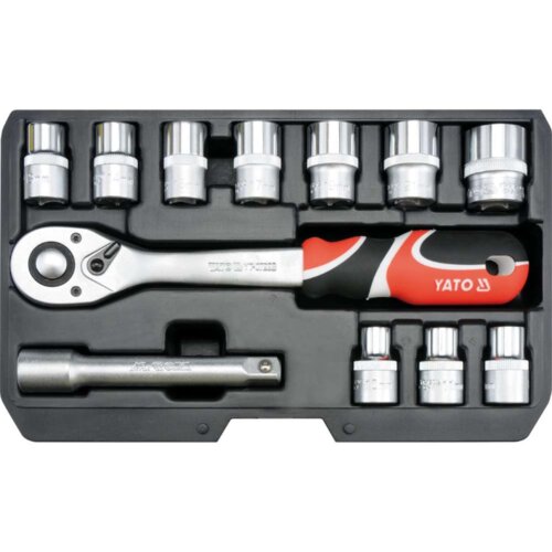Yato YT-38671 Račna 1/2" + Set nasadnih ključeva, 10-24mm, 12 komada Cene