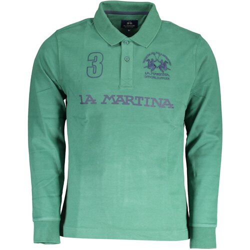 La Martina LONG SLEEVE POLO MEN GREEN Slike