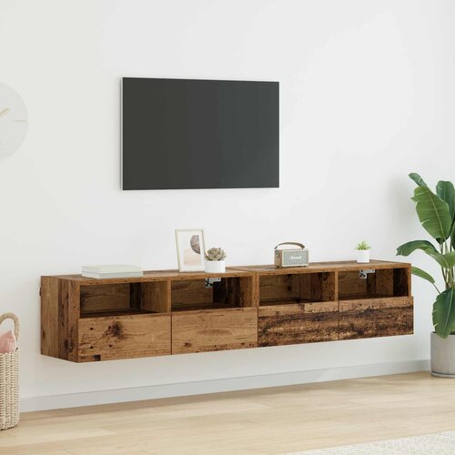 TV zidni ormari Zidne 2 pcs Staro drvo 80 x 30 x 30 cm Cijene