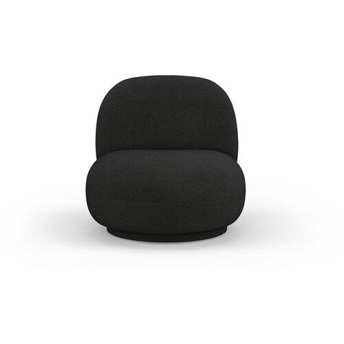 Micadoni Home Crna fotelja od boucl&amp;eacute; tkanine Chuck &amp;ndash; Slike