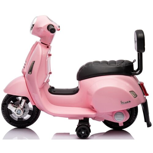  Skuter Vespa na akumulator sa sjedi&amp;scaron;tem od eko kože i naslonom - roza Slike