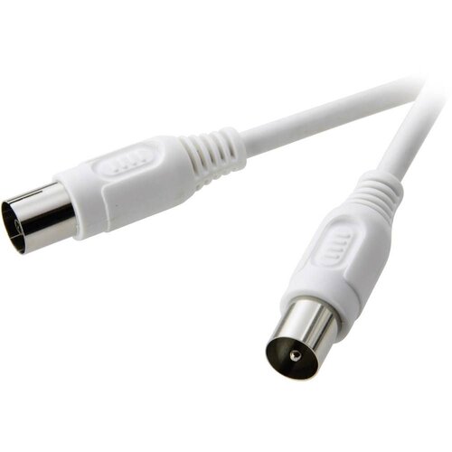 SpeaKa Professional Antenski priključni kabel [1x antenski vtikač 75 - 1x antenski vtičnica 75 ] 15.00 m 75 dB bel (20432310) Slike