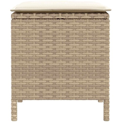  Vrtni otoman s jastukom 2 Komad 38 x 38 x 45 cm PE ratan Slike