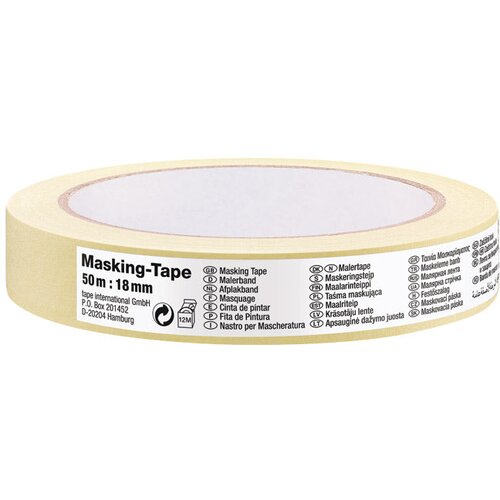 Traka LJEPLJIVA KREP 18MM/50M UNIVERSAL BUDGET TESA 8254 Slike