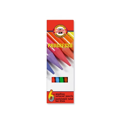 Koh i Noor Set pastelnih olovki u lakiranom omotu PROGRESSO / 6-djelni (pastelne)