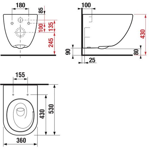 Jika H8667180000001 Mio-N viseča brezrobna WC &scaron;koljka z WC desko s počasnim zapiranjem Cene