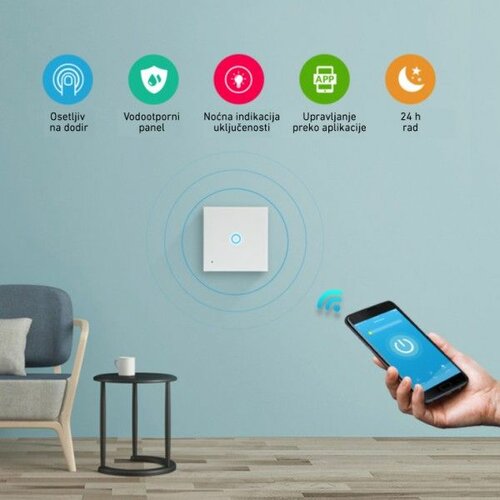 Elementa Wi-Fi smart prekidač svetla 1x5A Slike