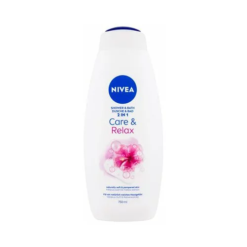 Nivea Care & Relax Shower & Bath 2 IN 1 gel za prhanje 750 ml za ženske