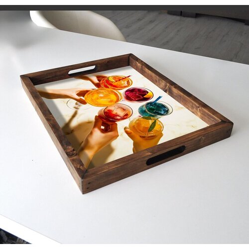 Aberto Design Poslužavnik REF043 48 x 38 x 4 cm, Šareni Cene