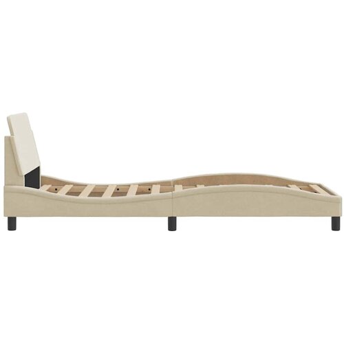  Okvir za krevet s uzglavljem Dover krem 80x200 cm tkanine Slike