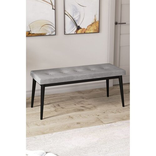 Hanah home klupa Arwen Bench, 105 cm, siva / crna Cene