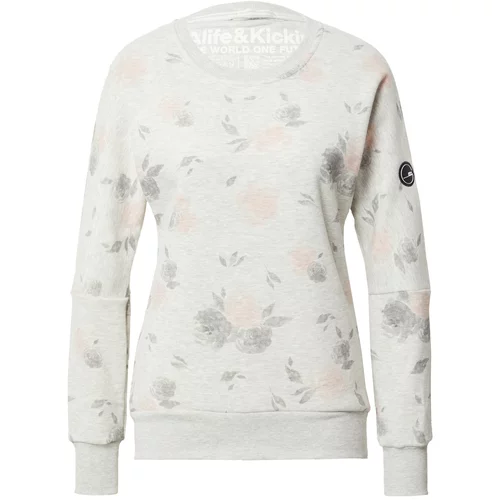 ALIFE AND KICKIN Sweater majica 'DarlaAK' tamo siva / siva melange / roza