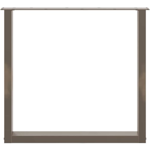  Noge za blagovaonski stol U-oblik 2 kom Prirodni čelik 90 x (72-73) cm Čelik Slike
