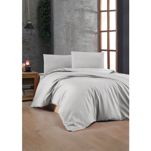  grey ranforce double quilt cover set (de) Cene