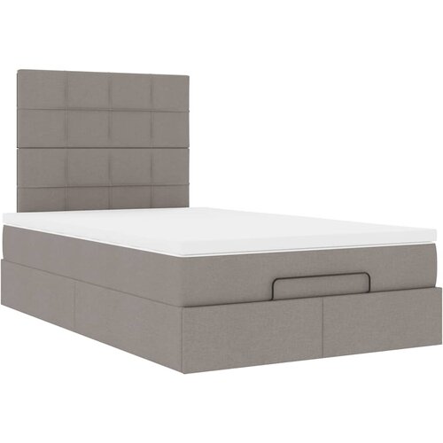 vidaXL Otomanski posteljni okvir z vzmetnico taupe 120x190 cm blago, (21609136) Cene