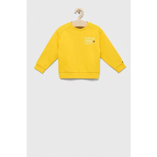 Tommy Hilfiger Otroški pulover rumena barva