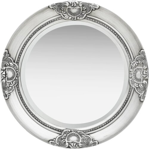 VidaXL Zidno ogledalo u baroknom stilu 50 cm srebrno Slike