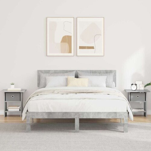  Noćni ormarić s ladicama 2 pcs Betonski sivi 41 x 40 x 45 cm Cene