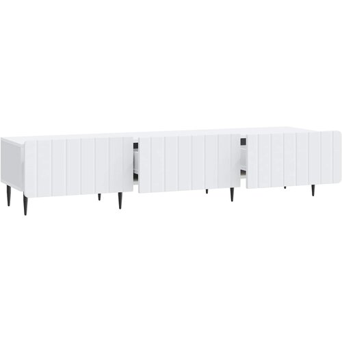  TV ormar s ladicama Bijela 147 x 34 5 x 32 cm Konstruirano drvo - Bijela Slike