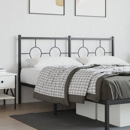 VidaXL Metalno uzglavlje crno 150 cm Slike