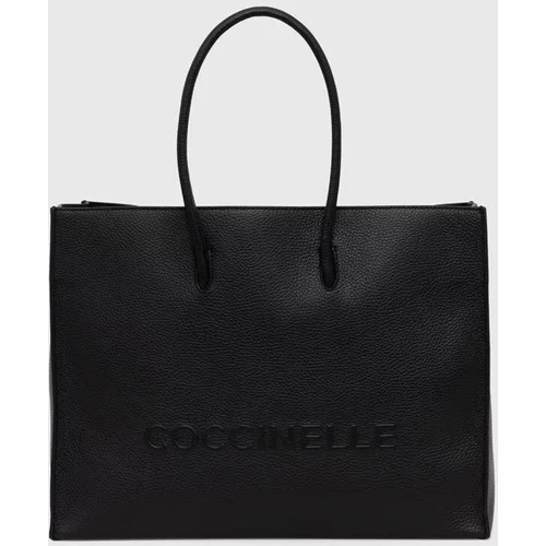 Coccinelle Usnjena torbica črna barva