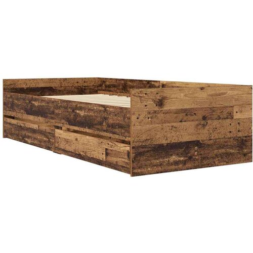  Okvir za krevet Staro drvo 90 x 200 cm Čvrsto borovo drvo Slike