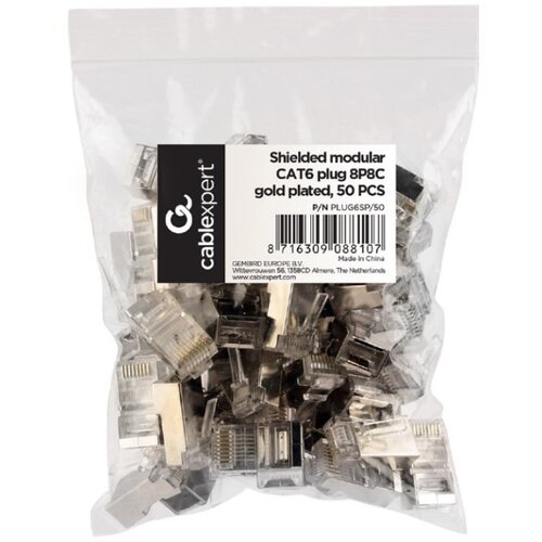 Gembird PLUG6SP/50 Shielded modular CAT6, 50 u pakovanju / CENA PO PAKOVANJU Cene