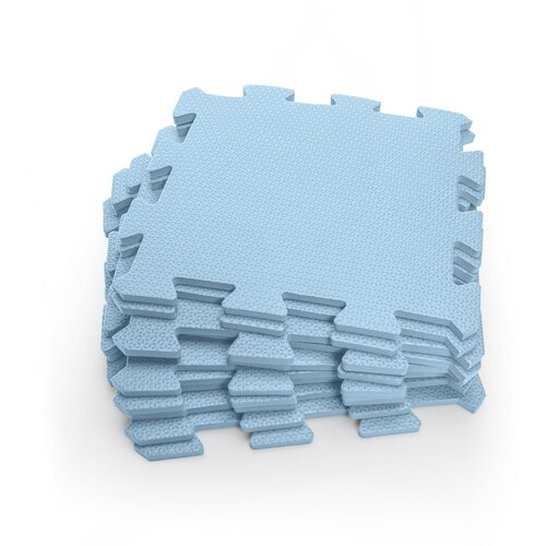 Zopa puzzle podloga od pjene 30 &amp;times; 30 cm (9 kom) Floral Blue Slike