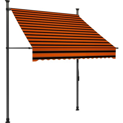 Maison Chic Ročno zložljiva tenda - Senčniki z LED lučkami 150 cm oranžna in rjava, (22041222) Cene