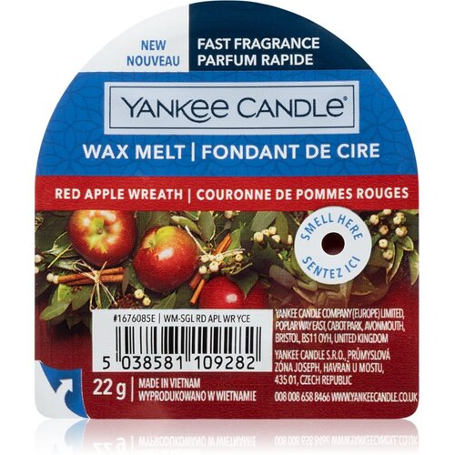 Yankee Candle Red Apple Wreath vosek za aroma lučko 22 g Cene