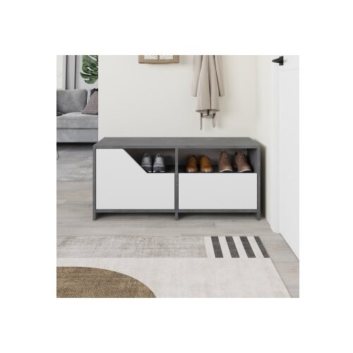 Hanah home nexus shoe cabinet - grey, white greywhite shoe cabinet Cene