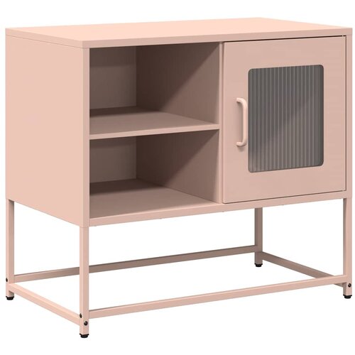 Maison Chic TV omarica - TV enota - Televizijska omarica roza 68x39x60,5 cm jeklo, (21700224) Slike