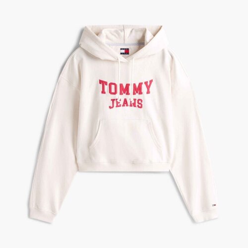 Tommy Jeans Puloverji TJW BXY CRP VARSITY HOOD Bela Cene