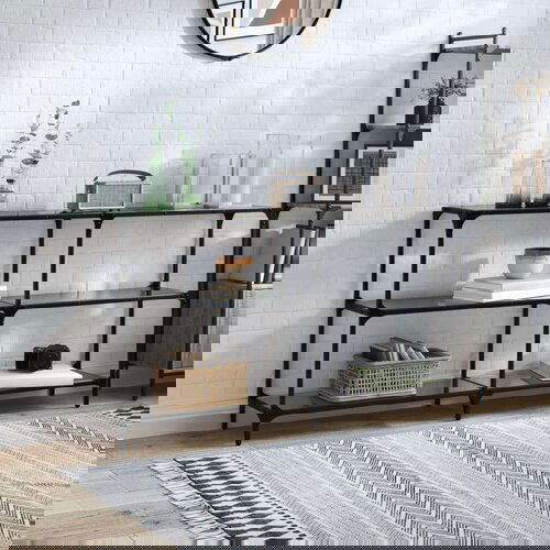 vidaXL Konzolni stol s crnom staklenom površinom 158,5x30x81cm čelični Cijene