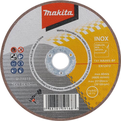 Makita tanka rezna ploča za inox 76x1.0x10mm set 5/1 D-74815-5 Cene