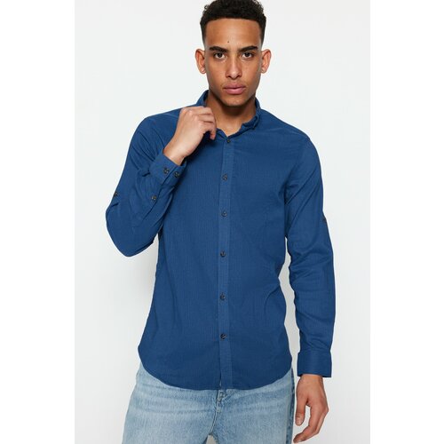 Trendyol Shirt - Blue - Slim fit Cene