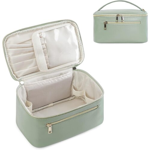 Generic Kosmetiktasche Damen Reisekosmetiktasche Große Kosmetiktasche Aufbewahrungstasche mit Bürstenfach Kulturbeutel, (21058732) Cene
