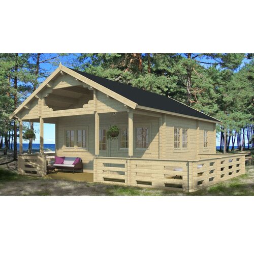 Male kuće Drvena kuća MANTOVA with Sleeping Loft 595 &times; 595 cm &ndash; bez zavr&scaron;nog krovnog pokrova Cijene