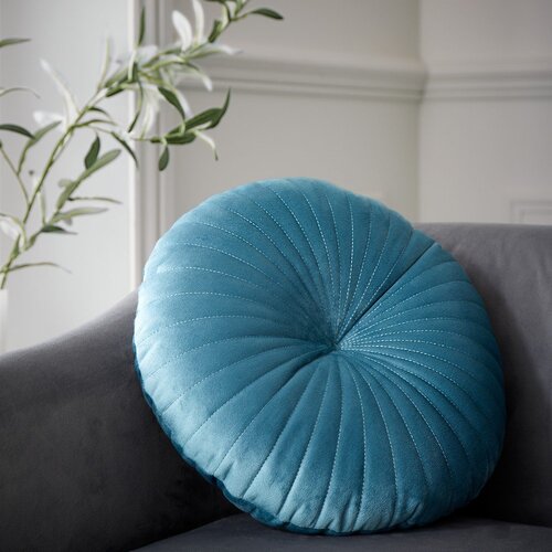 Catherine Lansfield Ukrasni jastuk od samta &amp;oslash; 40 cm Round Soft Touch &amp;ndash; Slike