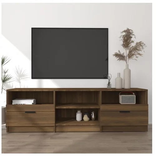  TV omarica rjavi hrast 150x33,5x45 cm konstruiran les