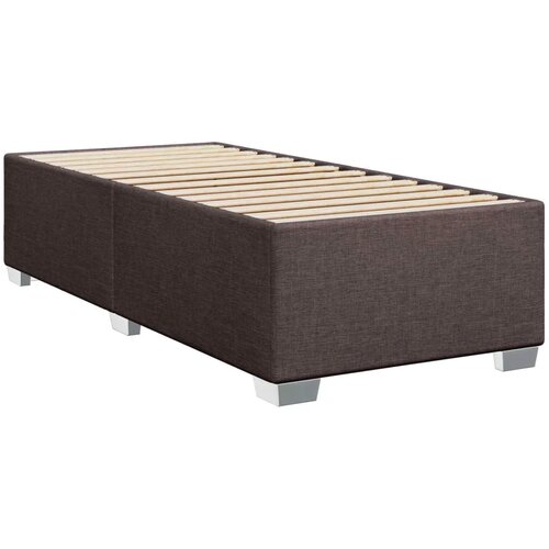  Krevet s box springom madracem i LED-om Tamno smeđa Tkanina - Tamno smeđa 100 x 200 cm Dizajn linija Slike