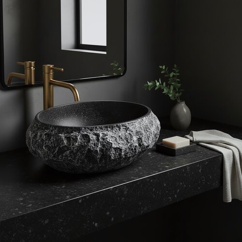 REA Bath Nadgradni umivaonik Mika Gabro Black Slike